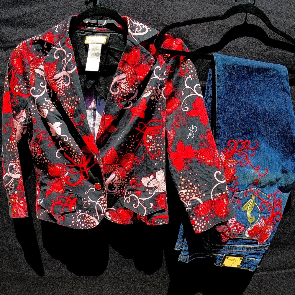VINTAGE BABY PHAT DENIM & BLAZER SET